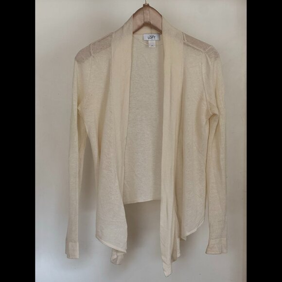 Ann Taylor Loft, Cream Wrap Sweater, Size XS - Picture 1 of 3